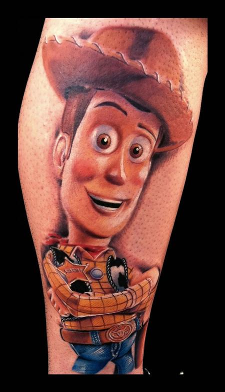 Brent Olson - Toy Story Woody Realistic Color Celebrity Tattoo Brent Olson Art Junkies Tattoo